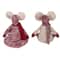 17" Boy & Girl Sitting Plush Christmas Mice Figure Set